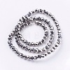 Electroplate Glass Bead Strands LS-EGLA-R042-4mm-06-2