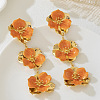 Alloy & Enamel Dangle Stud Earrings FS-WGD7C05-01-4