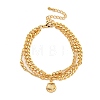 Brass Charm Bracelets for Women BJEW-U008-06G-1