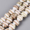 Handmade Gold Sand Lampwork Beads Strands LAMP-Q041-10D-1