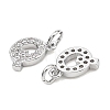 SHEGRACE Brass Micro Pave Clear Cubic Zirconia Pendants XGRQ29210-394P-Q-2