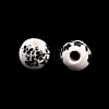 Handmade Printed Porcelain Beads X1-PORC-Q201-6mm-5-4