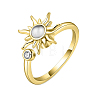 Sun Cat Eye Rotatable Open Cuff Ring for Women PW-WG28B2C-01-1