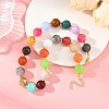 16MM Round Imitation Gemstone Acrylic Beaded Necklaces for Women NJEW-JN06481-1