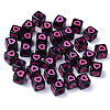 Opaque Black Acrylic European Beads MACR-S273-51D-02-1