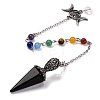 Natural & Synthetic Gemstone Pointed Hexagonal Cone Dowsing Pendulums G-Q184-03AS-3