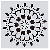 Flower Pattern Eco-Friendly PET Plastic Hollow Painting Silhouette Stencil DRAW-PW0008-02F-1