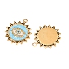 304 Stainless Steel Enamel Pendants STAS-K293-38G-3