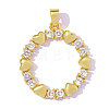 Brass Micro Pave Clear Cubic Zirconia Pendants CU-OY001-47G-01-1