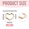6Pcs Heart Alloy Spring Gate Rings FIND-TA0011-14A-4