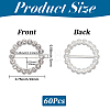 60Pcs Alloy Rhinestone Slider Buckles FIND-CY0001-93-2
