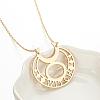 304 Stainless Steel Hollow Pendant Cable Chain Necklaces for Women WGAEFC1-03-1