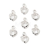 Heart Brass Glass Charms KK-S385-01S-07-1