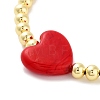 Handmade Lampwork Heart Bracelets BJEW-Q338-01H-2