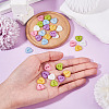 30Pcs 6 Colors Resin Buttons BUTT-TA0001-57-7