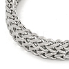 Tarnish Resistant 201 Stainless Steel Wheat Chain Bracelets with Magnetic Clasps for Women and Men BJEW-F473-07P-01-2