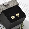 Rack Plating Brass Micro Pave Clear Cubic Zirconia Stud Earrings EJEW-K299-01G-G-1