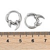 Horn 316 Surgical Stainless Steel Hoop Earrings EJEW-G416-28AS-5