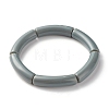 Opaque Chunky Acrylic Curved Tube Beads Stretch Bracelets Set for Women BJEW-JB07320-5