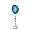 Agate & Crystal Glass Sun Catcher Pendant PW-WGFC2EE-02-1