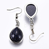 Natural & Synthetic Mixed Stone Dangle Earrings EJEW-P143-A-3