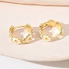 Brass Enamel Hoop Earrings for Women EJEW-A167-27A-01-3
