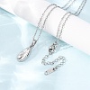 304 Stainless Steel Pendant Cable Chain Necklaces for Men Women NJEW-K308-03A-P-3