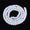 Frosted Imitation Jade Glass Beads Strands GLAA-N072-01A-C01-2