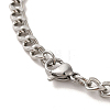304 Stainless Steel Enamel Pendant Necklaces NJEW-P293-03P-4
