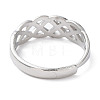 Non-Tarnish 304 Stainless Steel Hollow Sailor's Knot Adjustable Rings RJEW-D006-21P-3