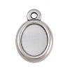 304 Stainless Steel Pendant Cabochon Settings STAS-D264-08D-P-1