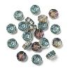 20Pcs Half Plated Electroplate Glass Transparent Beads Strands EGLA-YW0005-18D-1