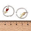 Brass Micro Pave Cubic Zirconia Stud Earrings EJEW-G471-04P-5