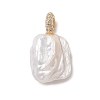 Natural Baroque Keshi Pearl Pendants PALLOY-JF05219-02-1