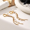 304 Stainless Steel Pave Clear Cubic Zirconia Hoop Earrings WG6C0B9-01-3