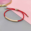 304 Stainless Steel & Braided Cotton Cord Slider Bracelets FS-WG628A0-13-1