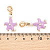 Alloy Enamel European Dangle Charms AL-CBAC2D3-01G-02-3