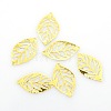 Leaf Iron Pendants X-KK-O015-20G-1