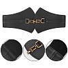 WADORN 2Pcs 2 Colors PU Leather Wide Elastic Corset Belts for Women Girl AJEW-WR0002-10-3