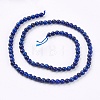 Dyed Natural Lapis Lazuli Bead Strands G-R173-6mm-01-2