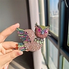 Owl Alloy Rhinestone Brooches PW-WG13AF2-01-1