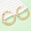 C-Shaped Brass Stud Earrings EJEW-K309-19G-2