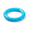 11Pcs 11 Color Imitation Gemstone Acrylic Curved Tube Chunky Stretch Bracelets Set for Women BJEW-JB08136-4
