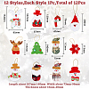 12pcs 12 styles Christmas Velvet Pendant Decorations with Bell FIND-FH0007-54-2