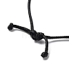 Natural Obsidian Ring Pendant Necklace with Waxed Cords NJEW-R262-01B-10-4