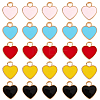 100Pcs 5 Colors Alloy Enamel Charms ENAM-SC0005-32-1