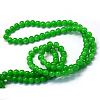 Baking Painted Imitation Jade Glass Round Bead Strands DGLA-Q021-4mm-10-3