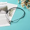 Pearl Luster Plated Round Faceted Natural Agate Pendant Necklace NJEW-JN03657-05-2