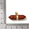 Natural Red Jasper Double Terminal Pointed Pendants G-NH0001-15G-09-3