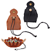 2Pcs 2 Colors Leather Jewelry Drawstring Storage Bags DIY-AN0001-32-1
